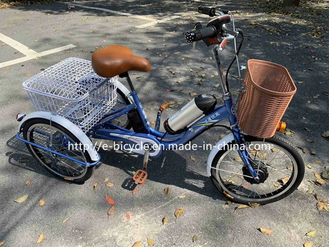 20" Three Wheels Tricycle Lithium Battery Electric Tircycle for Old Men