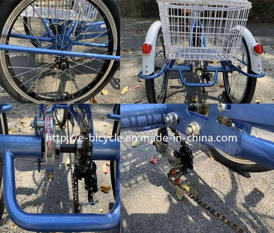 20" Three Wheels Tricycle Lithium Battery Electric Tircycle for Old Men