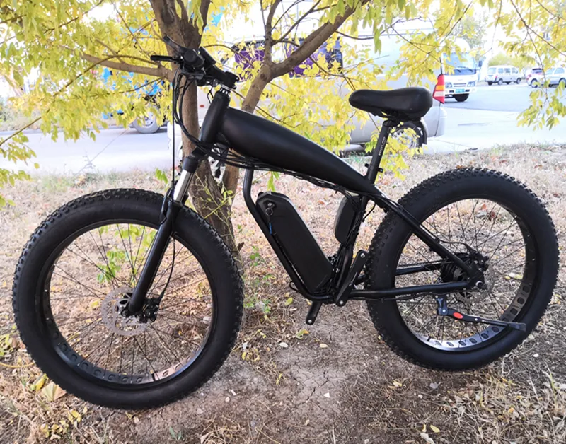 26inch Best Design Cheap Steel Electric Fat Bike off Road with Spoke Wheel for Sale Full Suspension Electric Mountain Dirt Bike