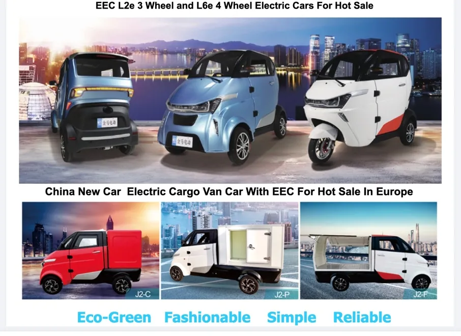 4 Wheel L6e Coc Approved Electric Van Vehicle for Food Delivery