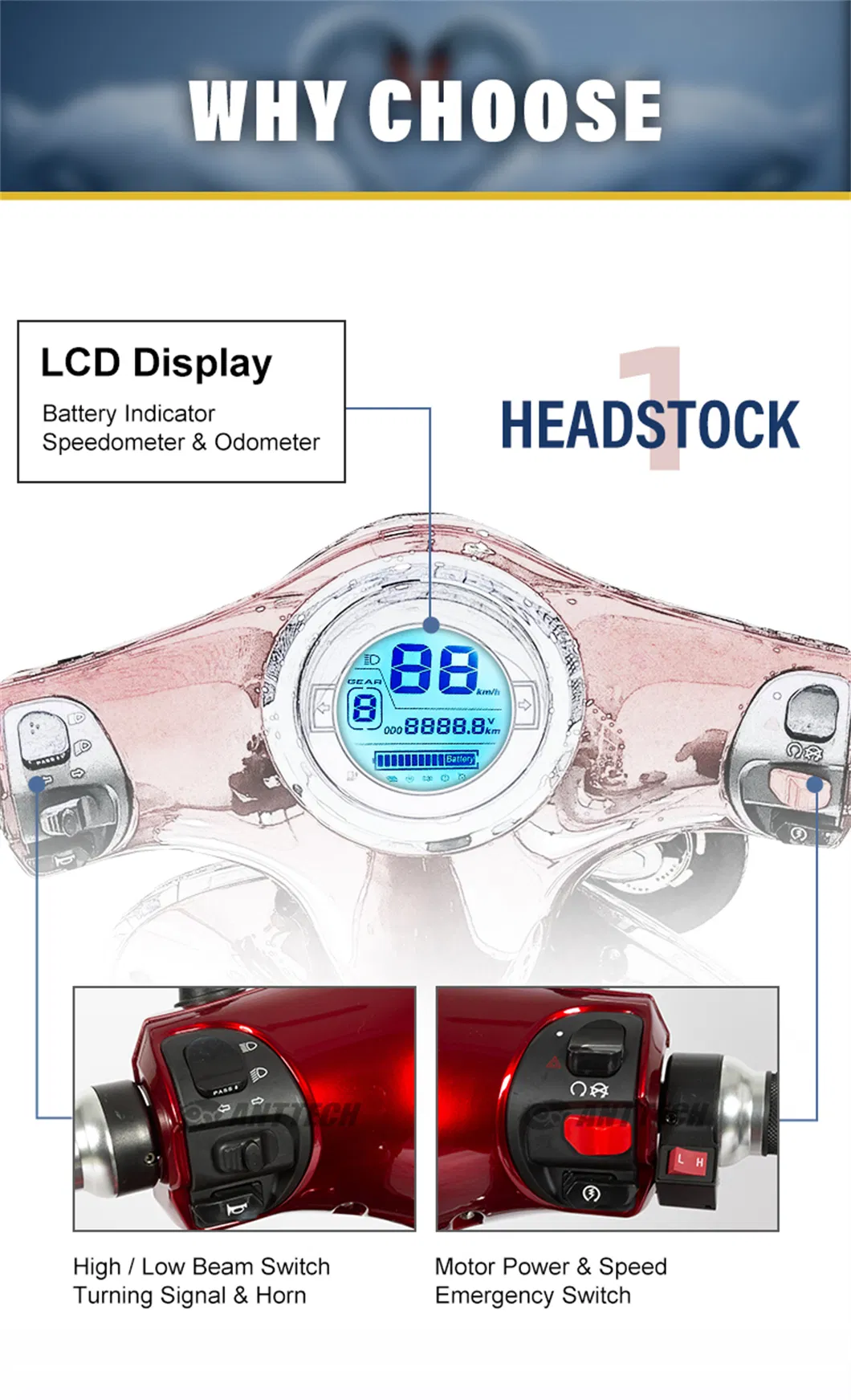 4000W Electric Bike Scooter for Adults Js2b 75km/H
