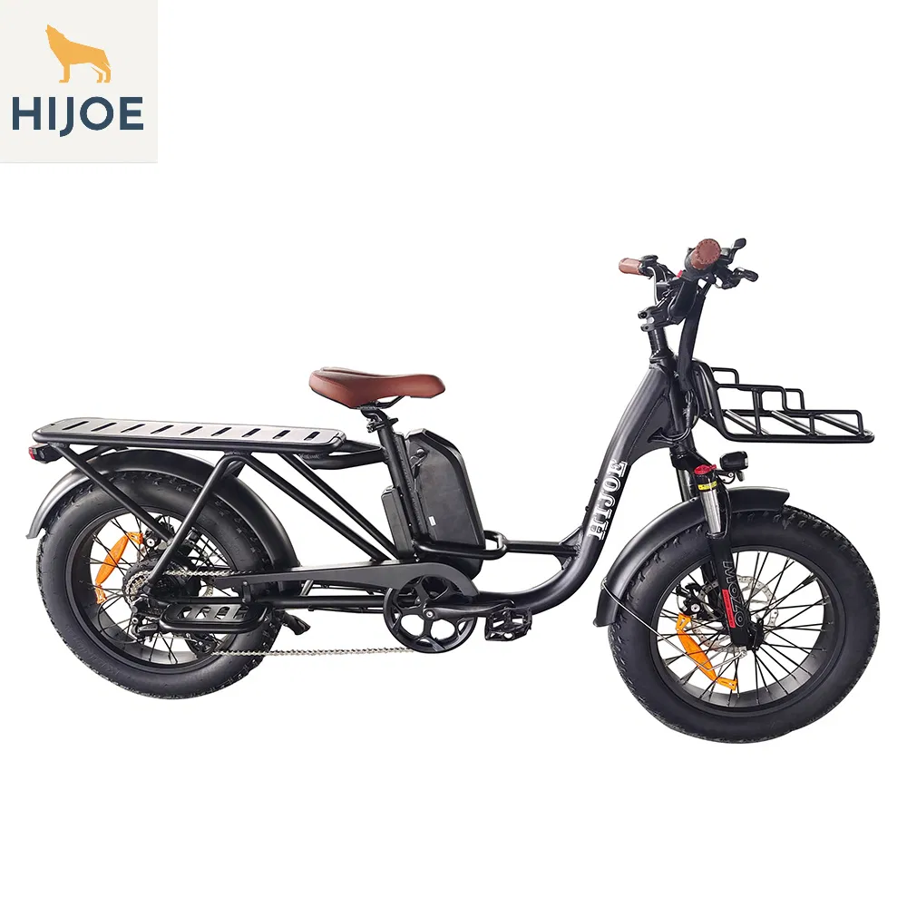 48V750W Urban Fat Electric Cargo Bikes 45kmph