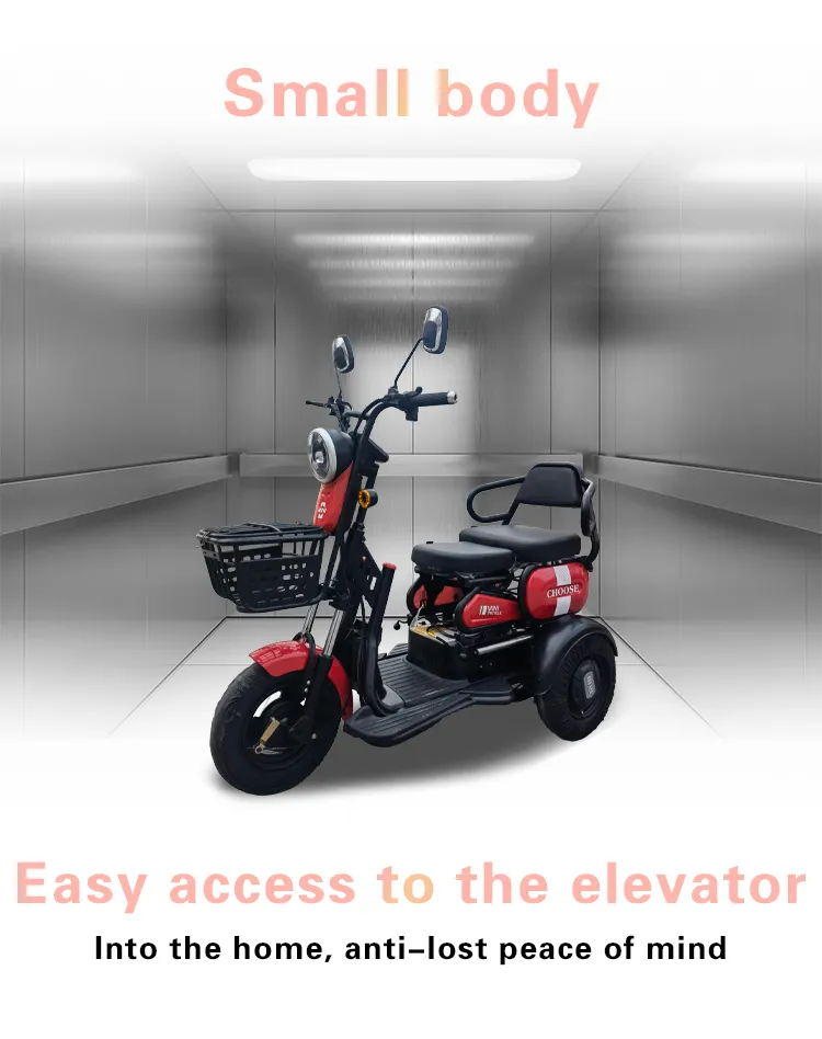 500W800W Stable 3 Wheel Electrico Triciclo Electric Tricycle for Aults