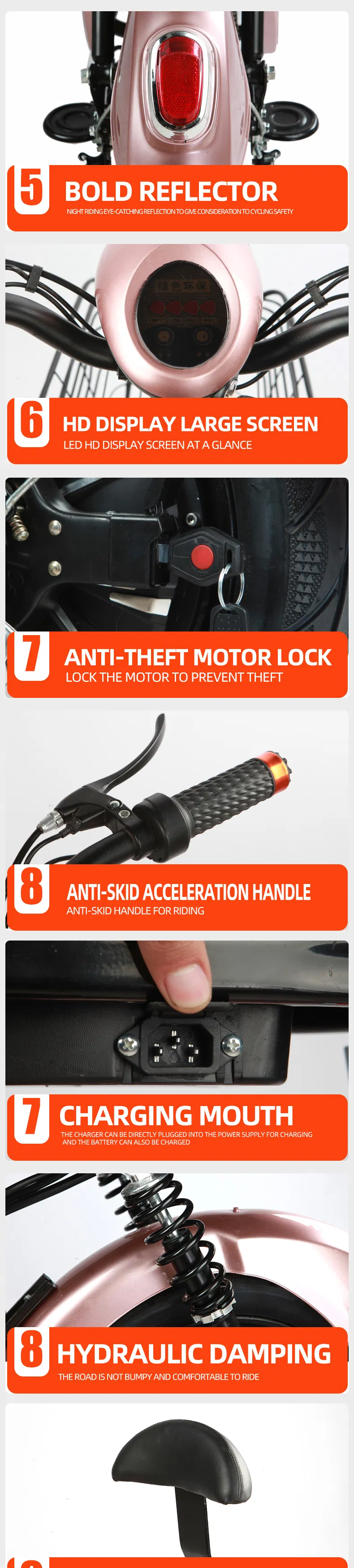 60 Km Electric Bike Hub Motor &nbsp;Not Foldable 500W Electric Bike &nbsp;48V12A Three Wheel Electric Bike