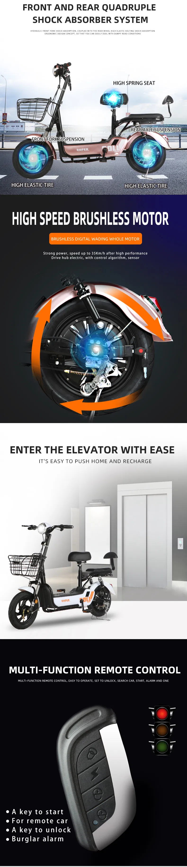 60 Km Electric Bike Hub Motor &nbsp;Not Foldable 500W Electric Bike &nbsp;48V12A Three Wheel Electric Bike