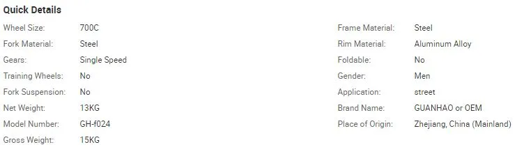 700c Lugged Frame Fixie Bike