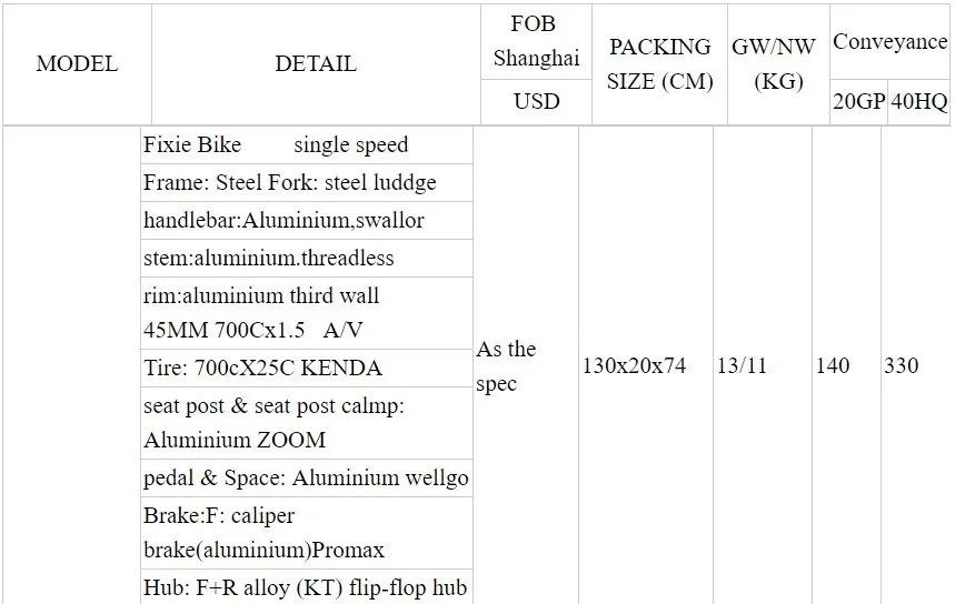 700c Lugged Frame Fixie Bike