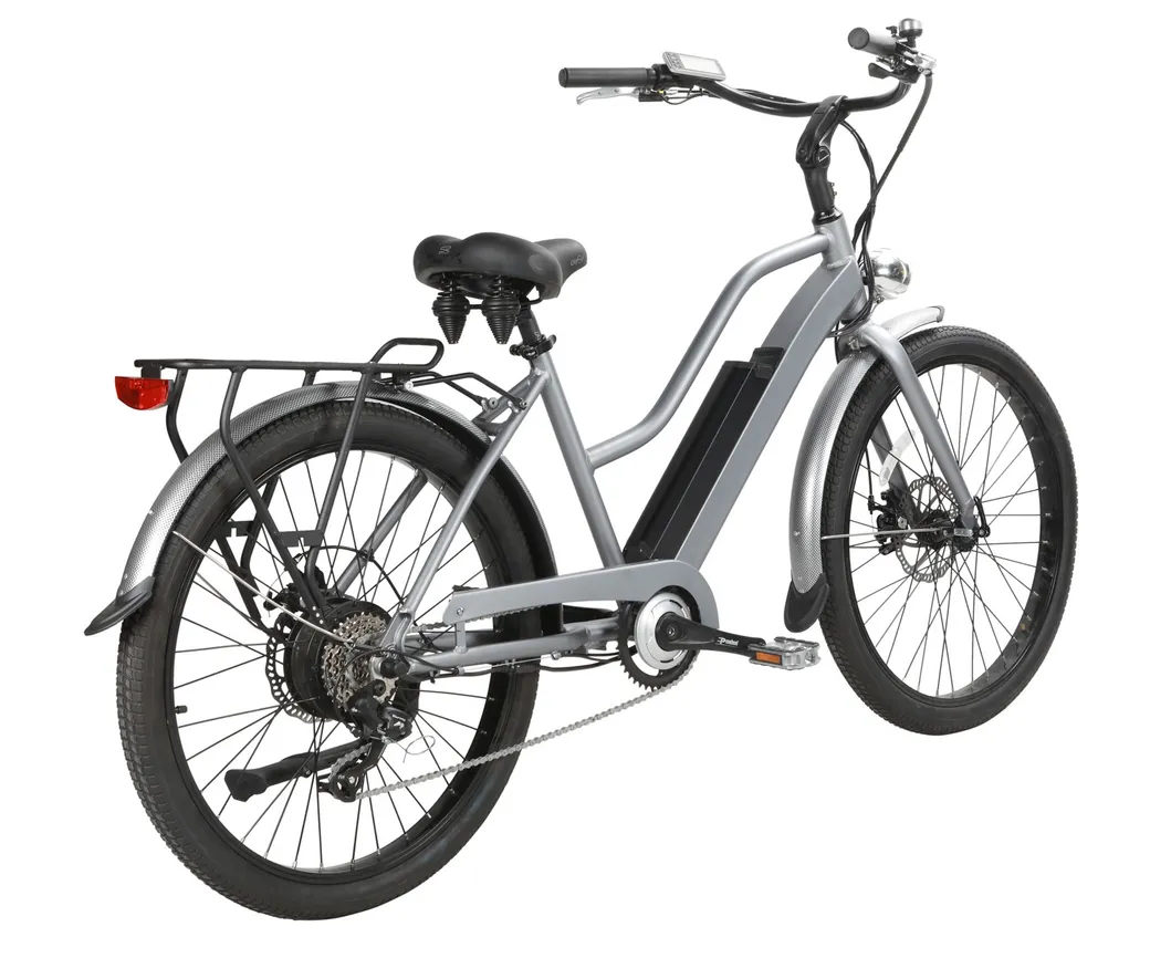 Beach Cruiser Fat Tyre Electric Mountain Bicycle Ebike with 250W Rear Motor