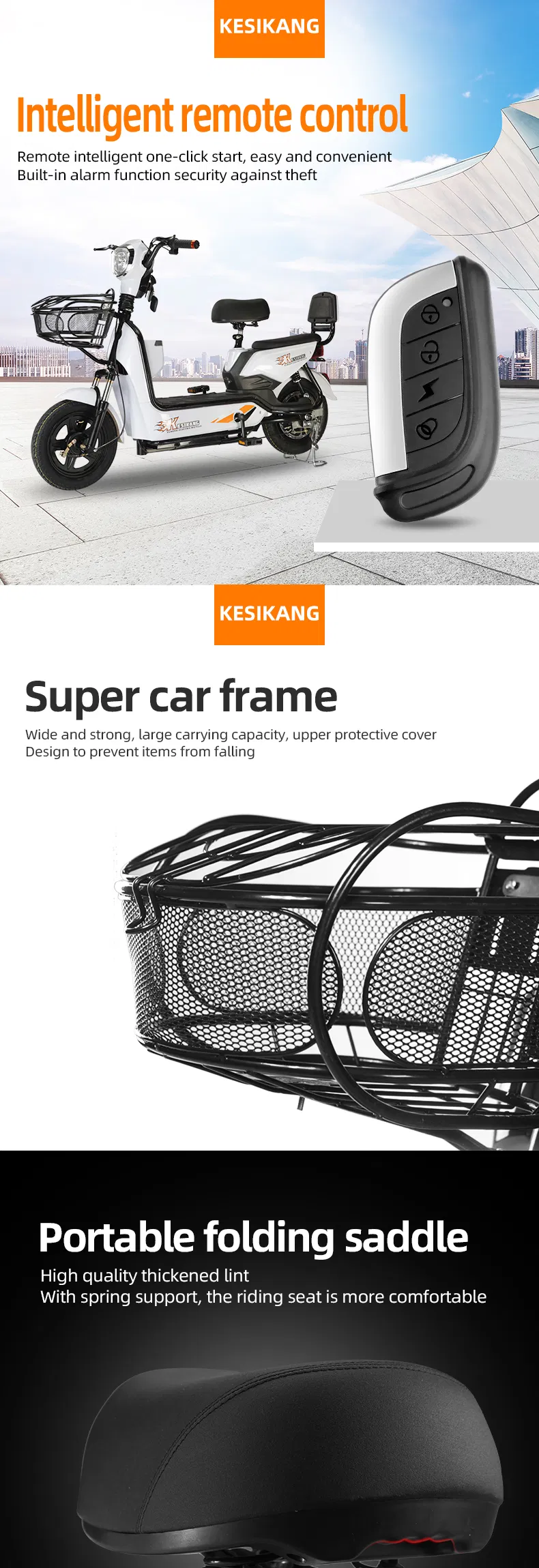 Brushless Motor Alloy Electric Bicycle  Carton Brushless Offroad Electric Scooter  Carton Electric Dirt Bike  E-Bike
