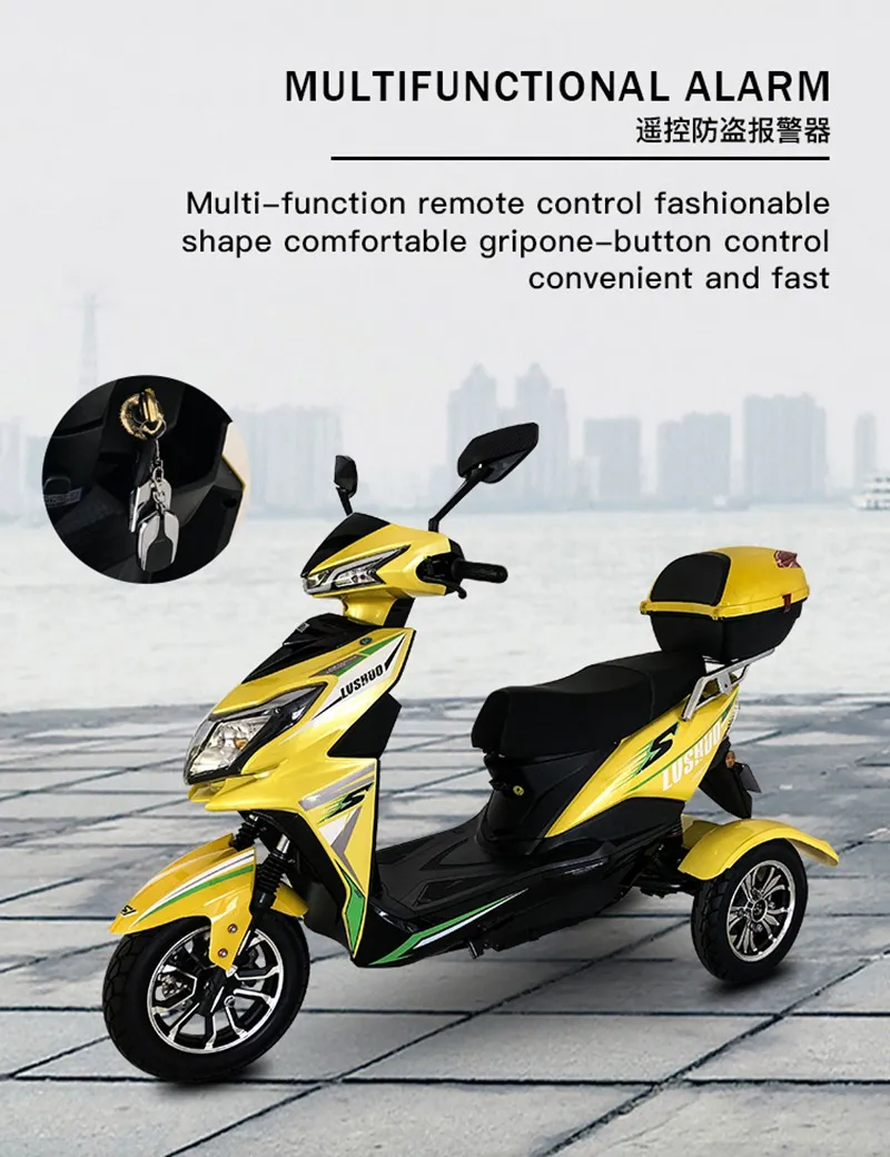 Carver Aimos Kavaki Mainbon Lmi Xuzhou Handicapped Israel in-Wheel Motor 500W Electric Tricycle