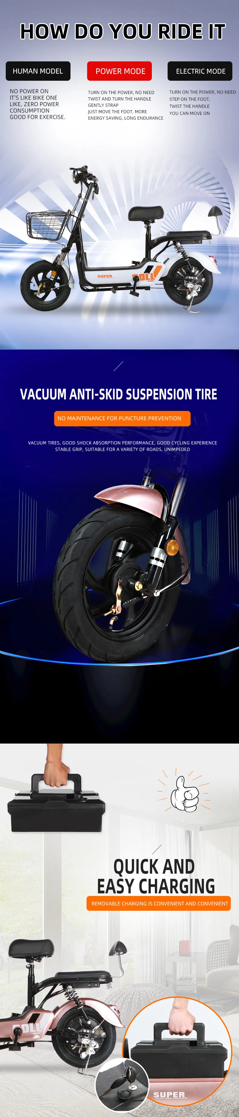 China Electric Bicycle Bike Kit &nbsp;30km/H Electric Handicapped Scooter &nbsp;China China Electric Bike