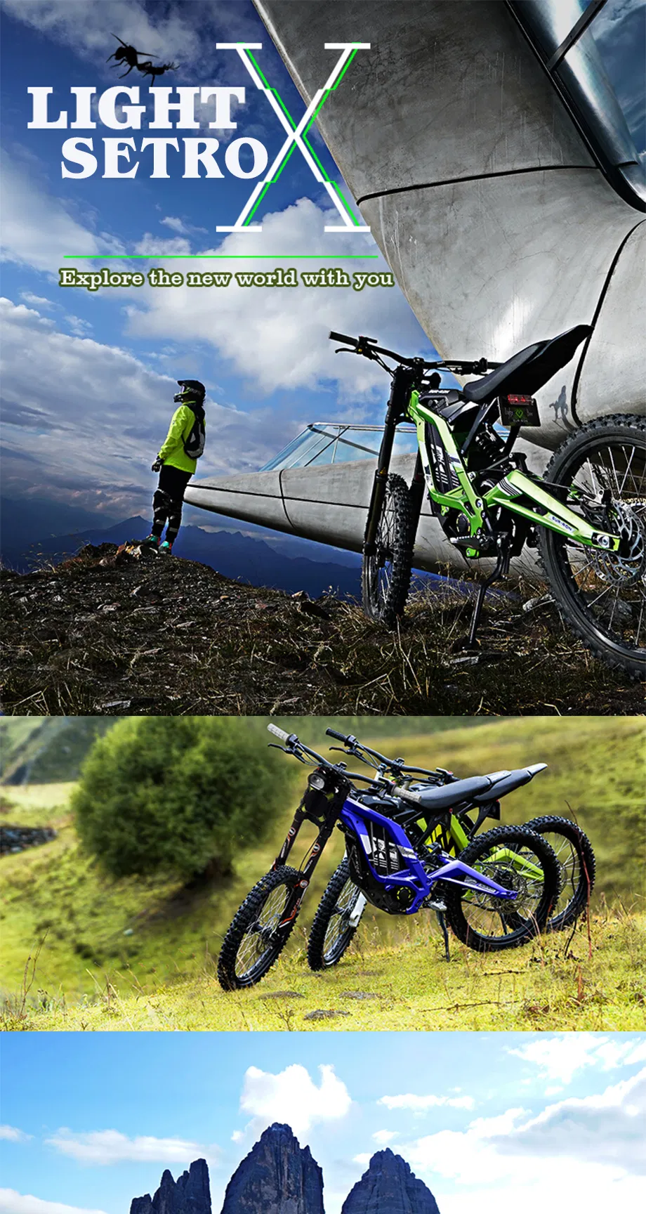 China Sur Ron Light Bee off-Road Dirt Bike Electric Motorcycle off Road 5400W Motor, E Bicycle for Sale Bicicleta