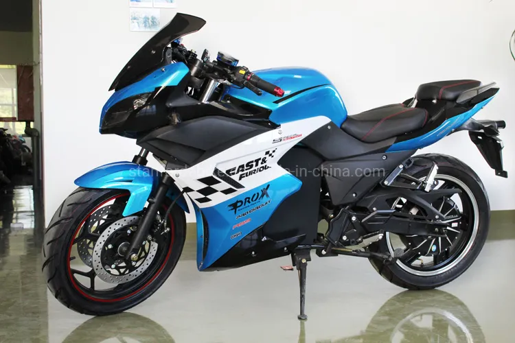 Chinese Good Sale Racing Motorcycle with 72V 80A Lithium Battery