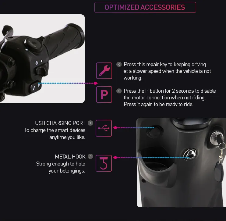 Customized Color of Electric Scooter with 3000W Motor and Double Batteries