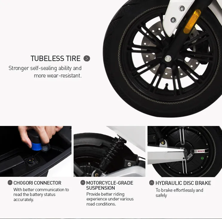 Customized Color of Electric Scooter with 3000W Motor and Double Batteries