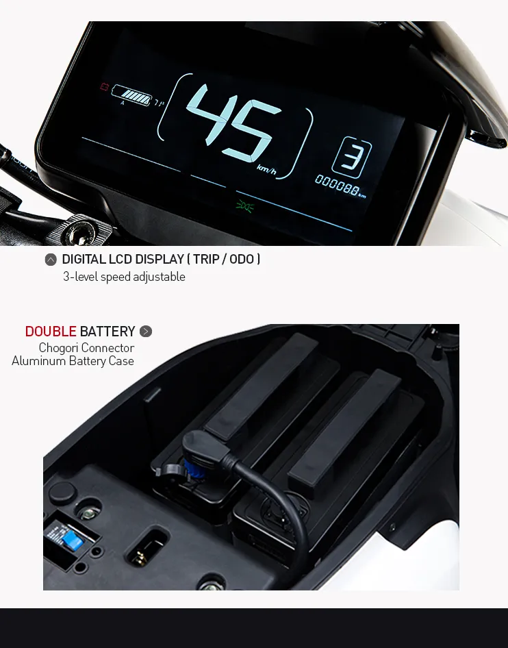 Customized Color of Electric Scooter with 3000W Motor and Double Batteries