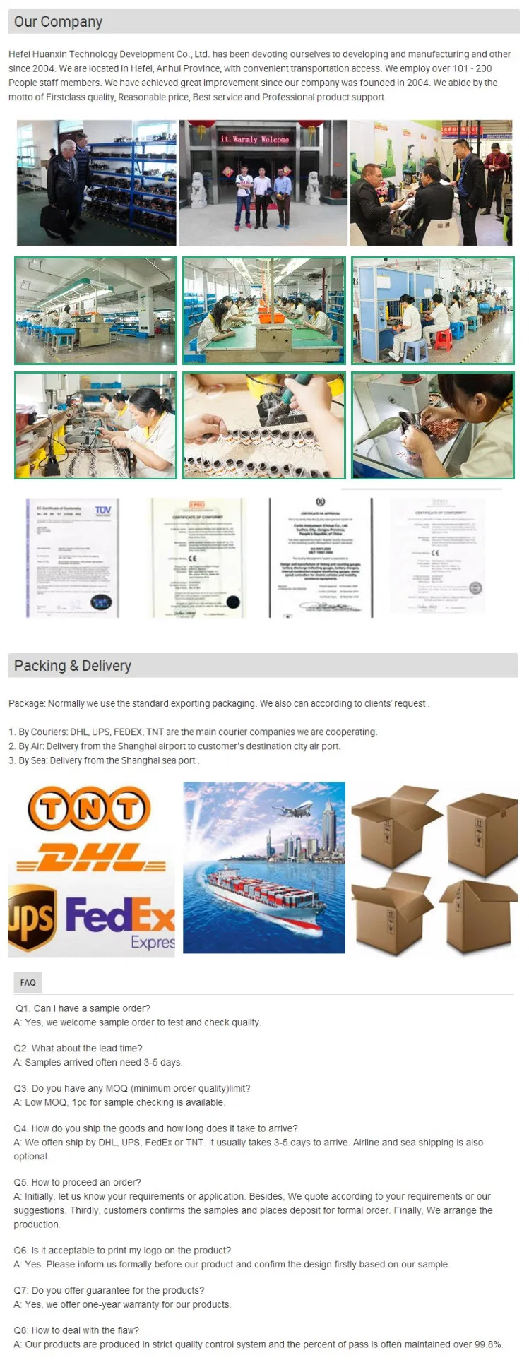 DC Motor Golf Controller 1204m-5203 36V 48V 275A High Quality