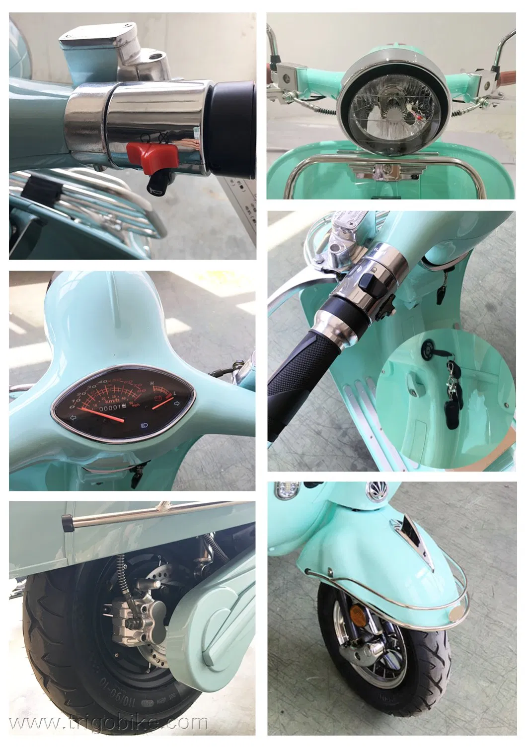 EEC EV2000 L1e 2000W Electric Scooter with LG/Greenway/Sams Lithium Battery