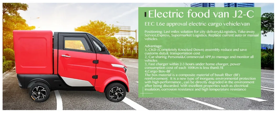EEC L6e Approval 4 Wheels Electrical Cargo Vehicle for Sale