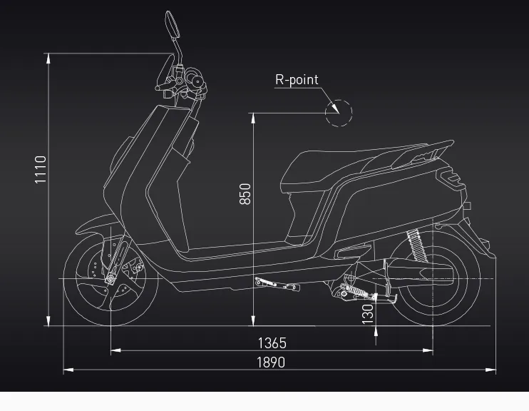 Electric Motorcycle with Brand Motor and Lithium Battery