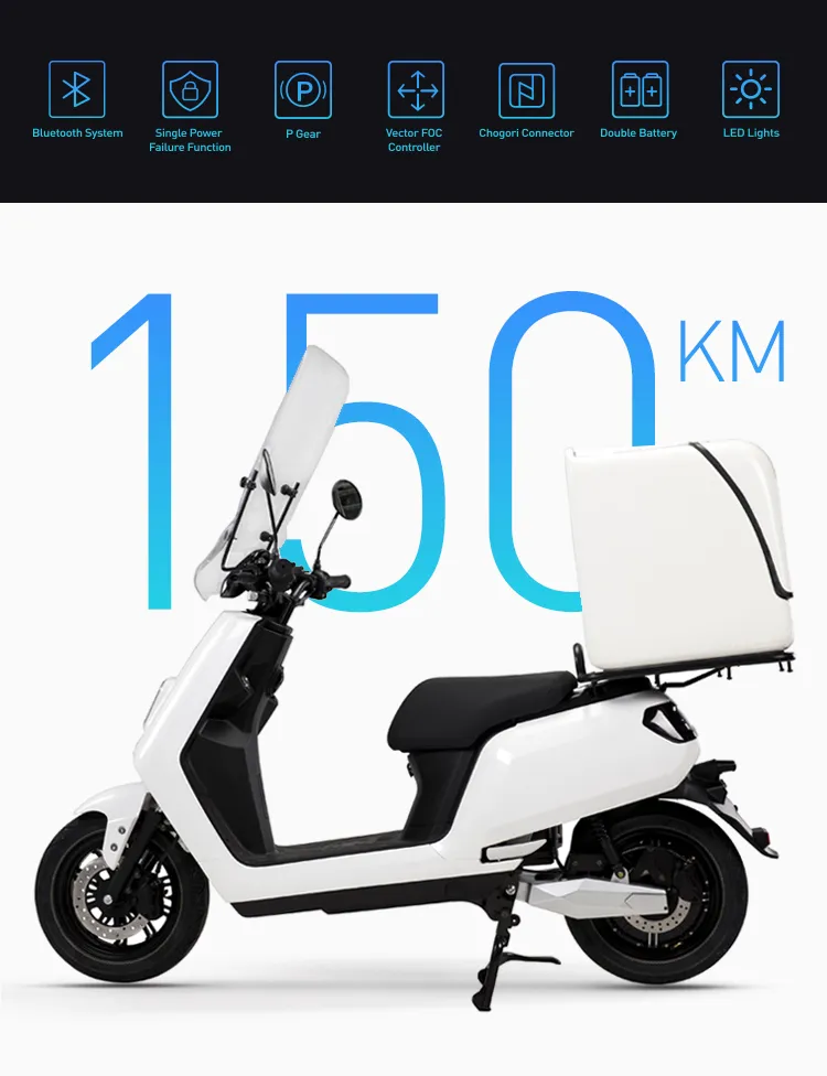 Factory Supply 3000W 2 Wheel EEC Electric Motorcycle for Adults with Double Lithium Battery