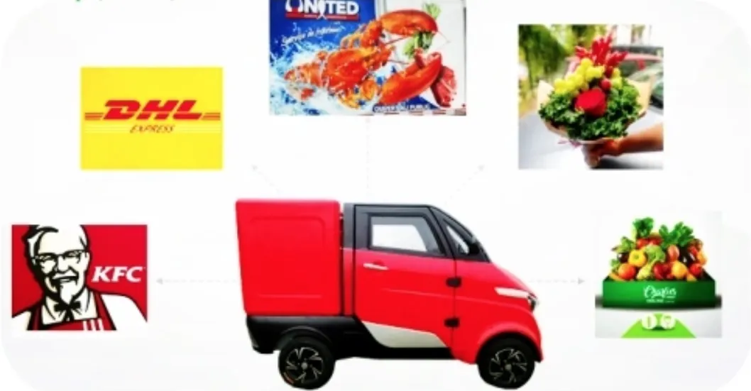 Food Deliver EEC L6e Approved Electric Mini Truck