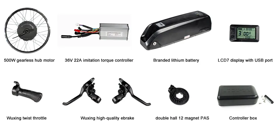 Greenpedel High Torque 36V 500W DC Motor E Bike Conversion Kit