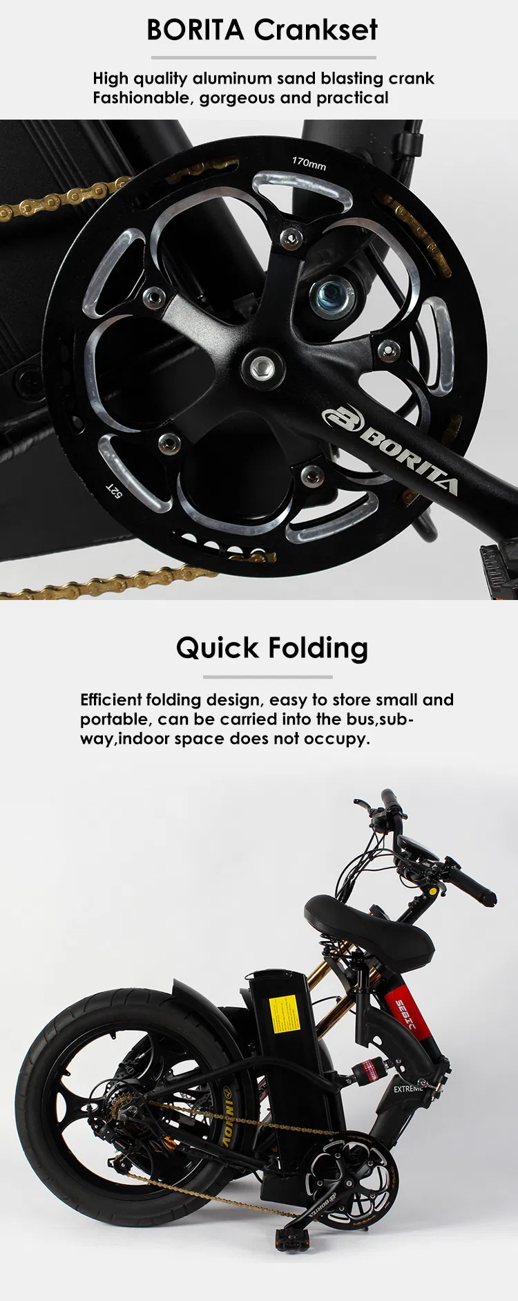 High-End Aluminum Alloy Cool Electric Bike 48V 750W 20ah Full Suspension Adults 20inch Folding Fat Electric Bike