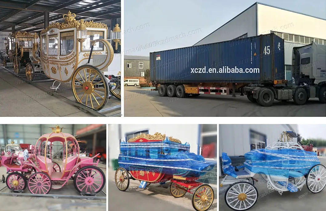 High Quality Christmas Pumpkin Carriage/Electric Royal Carriage/Horse Cart