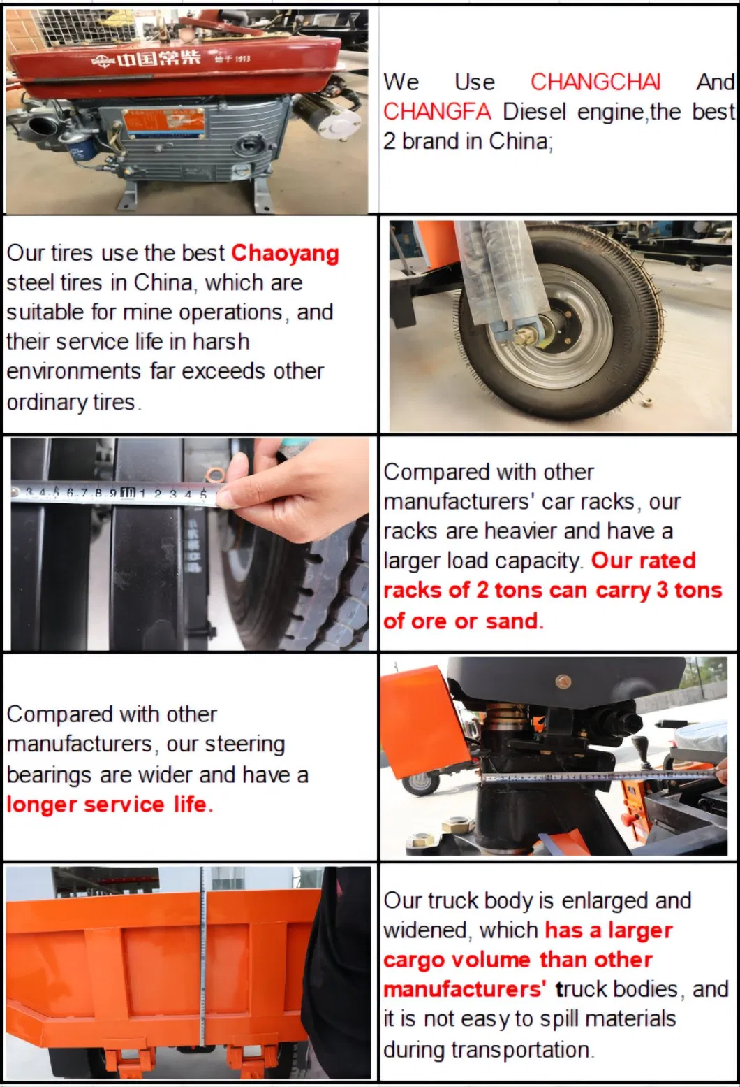 High Quality Strong Power Electric Tricycle for Mineral Ore