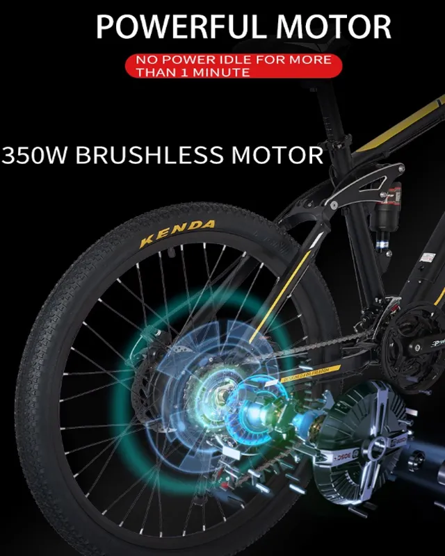 High Technology Electric Mountain Bike with Active Cruise Ride Mode and GPS Tracking Systems