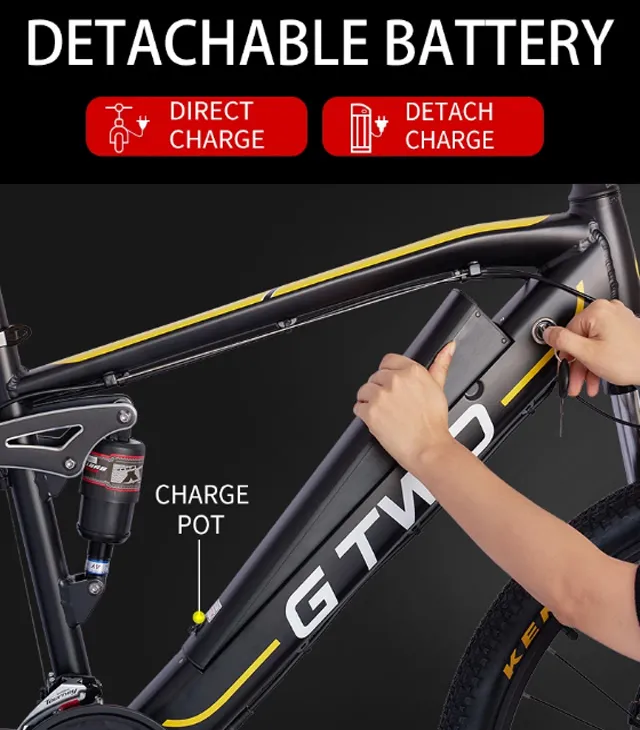 High Technology Electric Mountain Bike with Active Cruise Ride Mode and GPS Tracking Systems