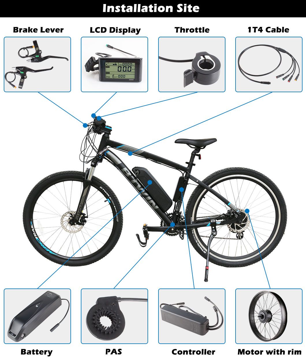Hot Sale! High Quality En15194 CE Approved 26inch 48V 500W E Bike Kit for Fat Bike / Snow Bike