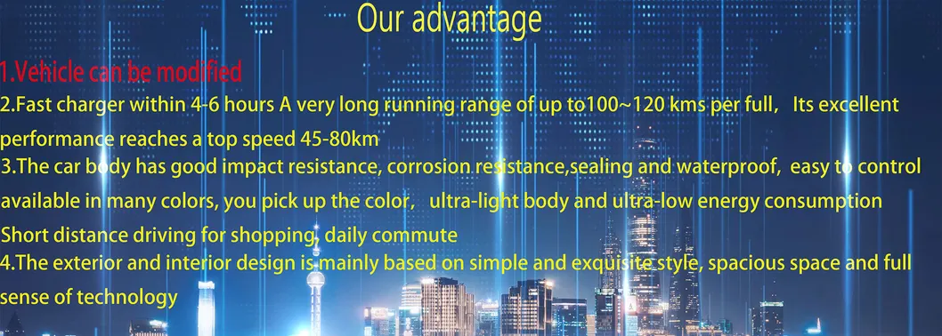 Hot Sale High Speed 4 Seater 4 Weel New China Electric SUV Cars