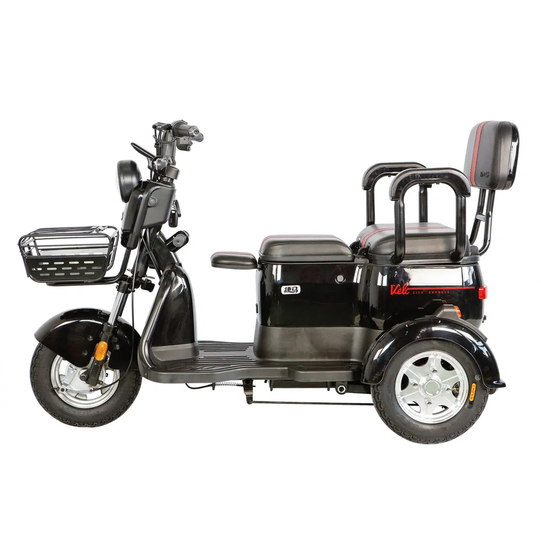 K3 Fast Electric Tricycle 48/60V500W Electric Tricycle with Passenger Pedal