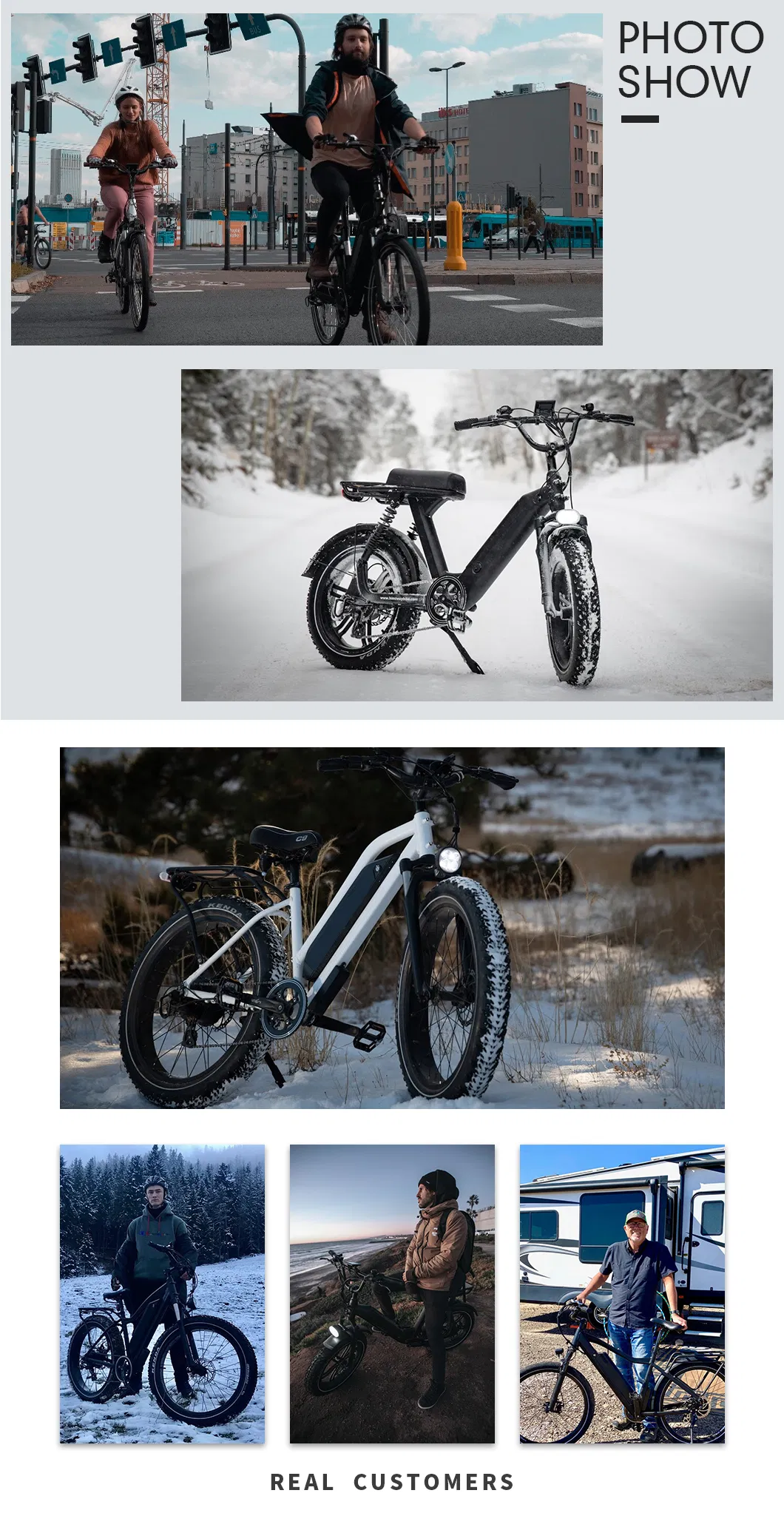 Large Power Long Endurance Electric Scooter with Front&Rear Light