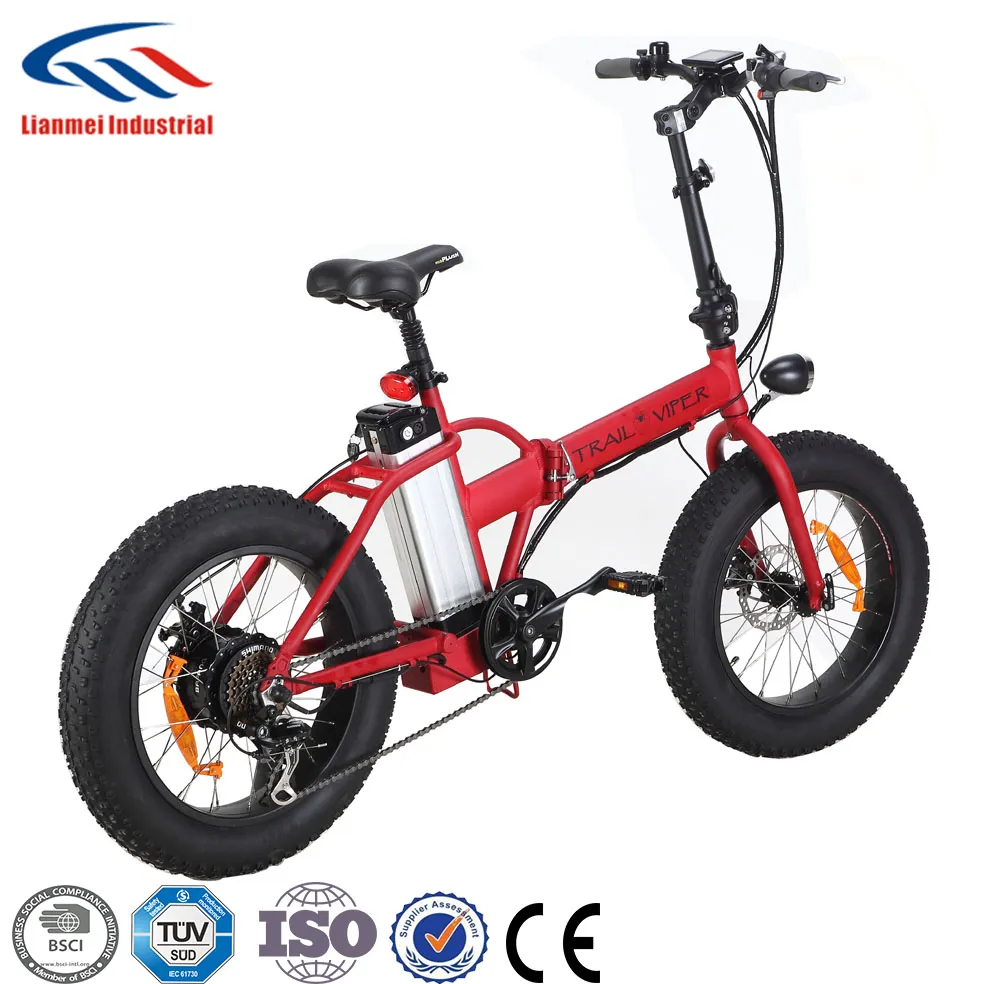 Lianmei Bikes Premium 36V Full Power Folding Electric Bike with 250W 8fun Motor