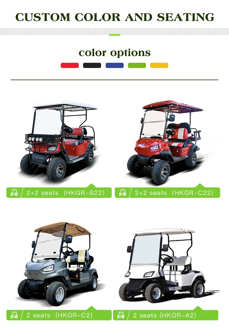 Luxury Electric Golf Cart High Power Club Car Buddy 4+2 Seats Hot Sale Offroad