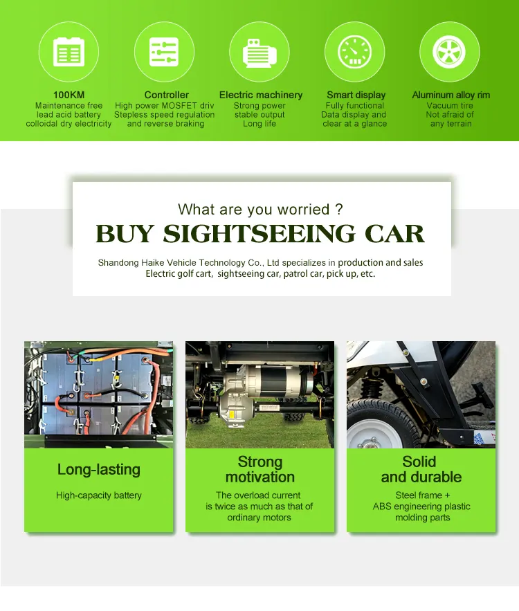 Luxury Electric Golf Cart High Power Club Car Buddy 4+2 Seats Hot Sale Offroad