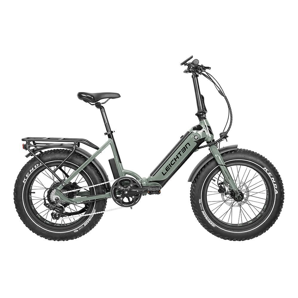 New Arrival Paselec Electric Fat Tire Folding Bike 20" Ebike 7 Speed Gears 500W 100 Miles with 10.4-14ah Battery