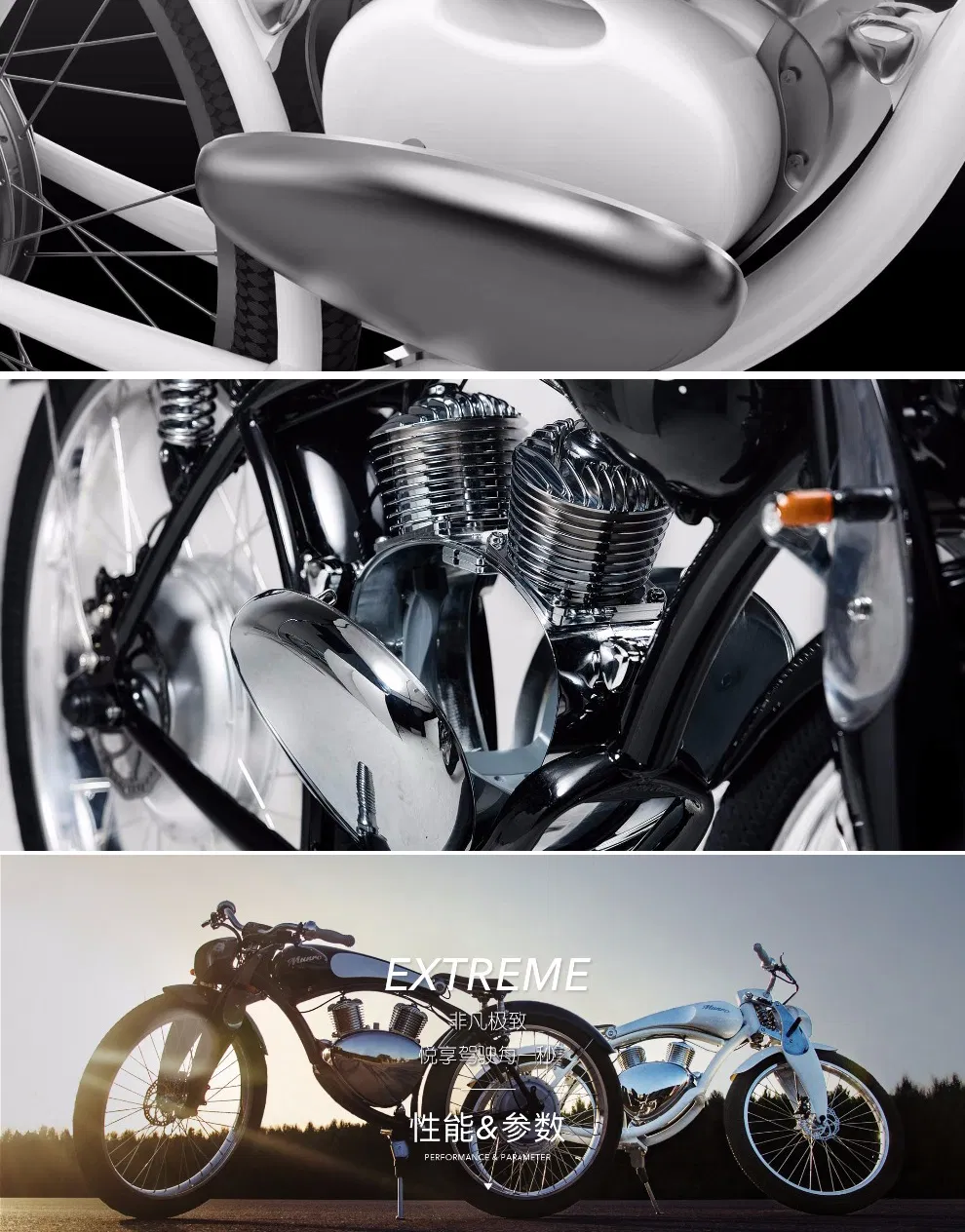 New Generation Retro Modern Stylish Munro 2.0 26 Zoll E. Two Wheeler Heavy Duty Electric Bike Set