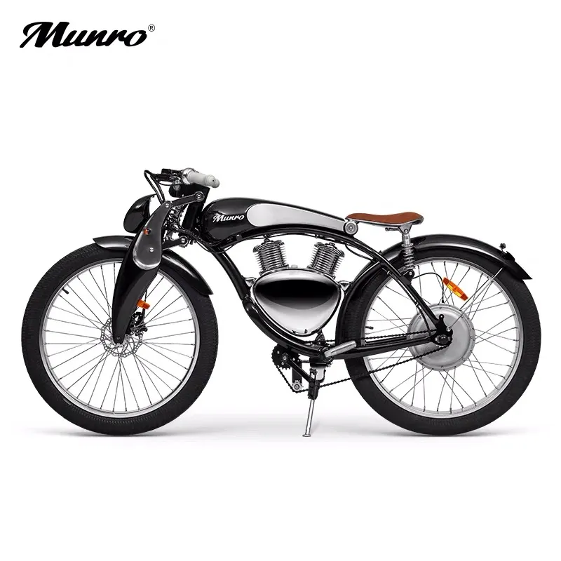 Retro Style Munro 2.0 48V Ebike Fahrrad, Vintage China Bicicleta Electrica, Eski Uzun Menzilli Elektrikli Bisiklet