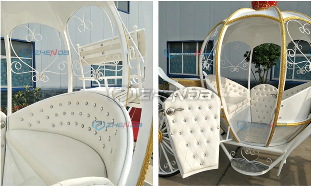 Special Transportation Wedding Electric Horse Drawn Carriage Color Royal Princess Carriage Car
