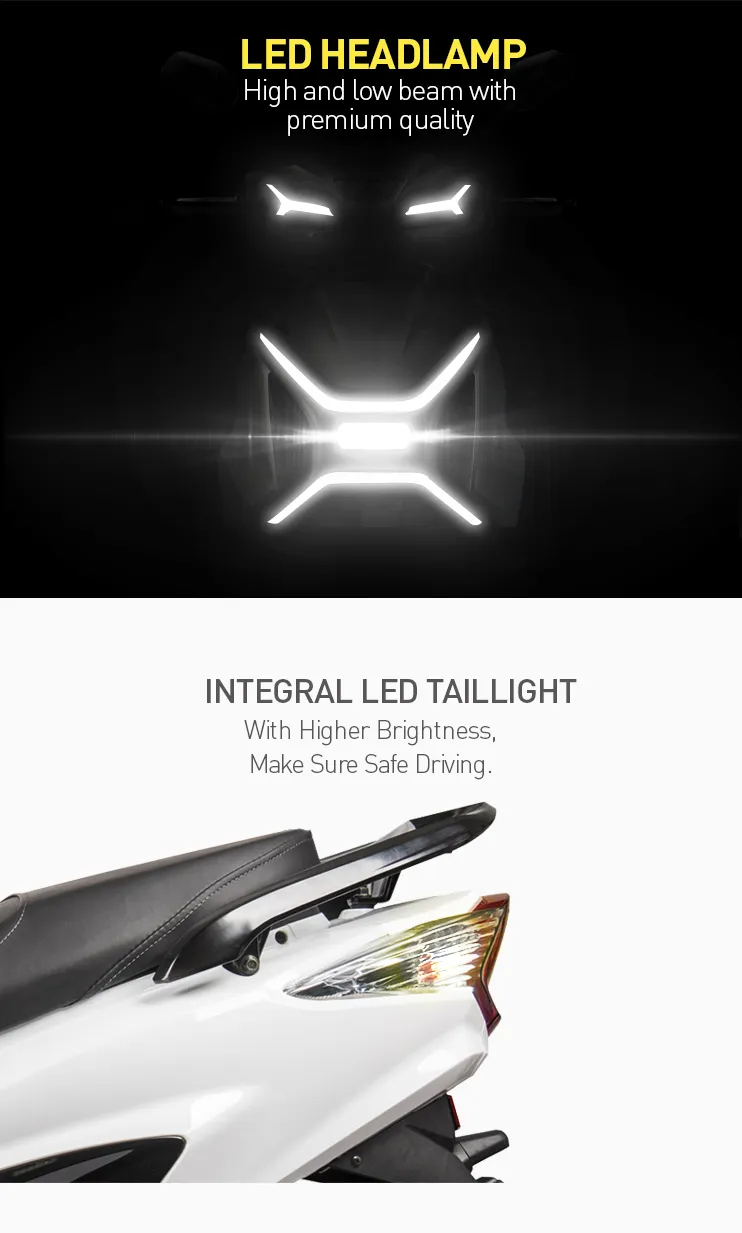 Sport 2000W 2 Wheel EEC Electric Motorcycle with Double Lithium Batteries for European