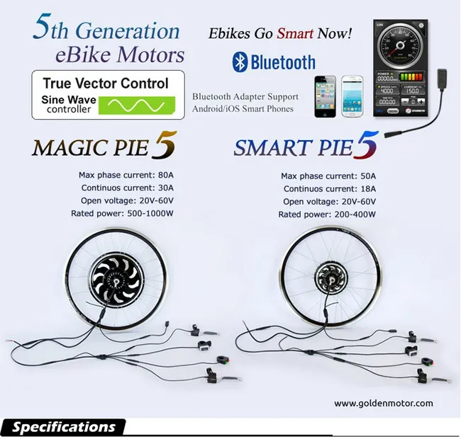 Sport E Bike / Electric Mountain Bicycle with Magic Pie 4 / Magic Pie 5 Motor New Sine Wave Controller Built in.