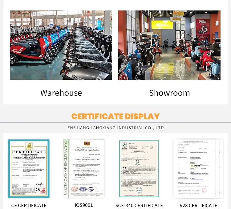 V28 2000W 72V 20ah Electric Scooter Motorcycle Electric Tricycle with EEC